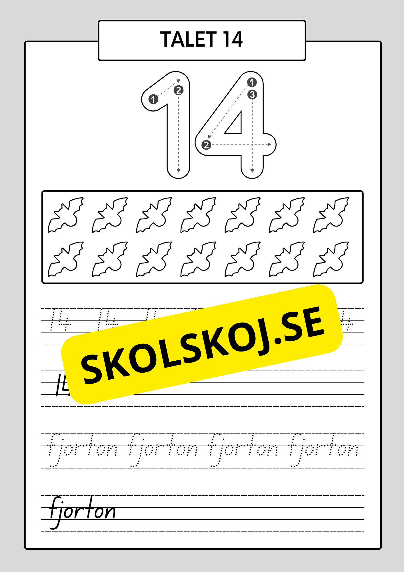 Min sifferbok 1 - 20