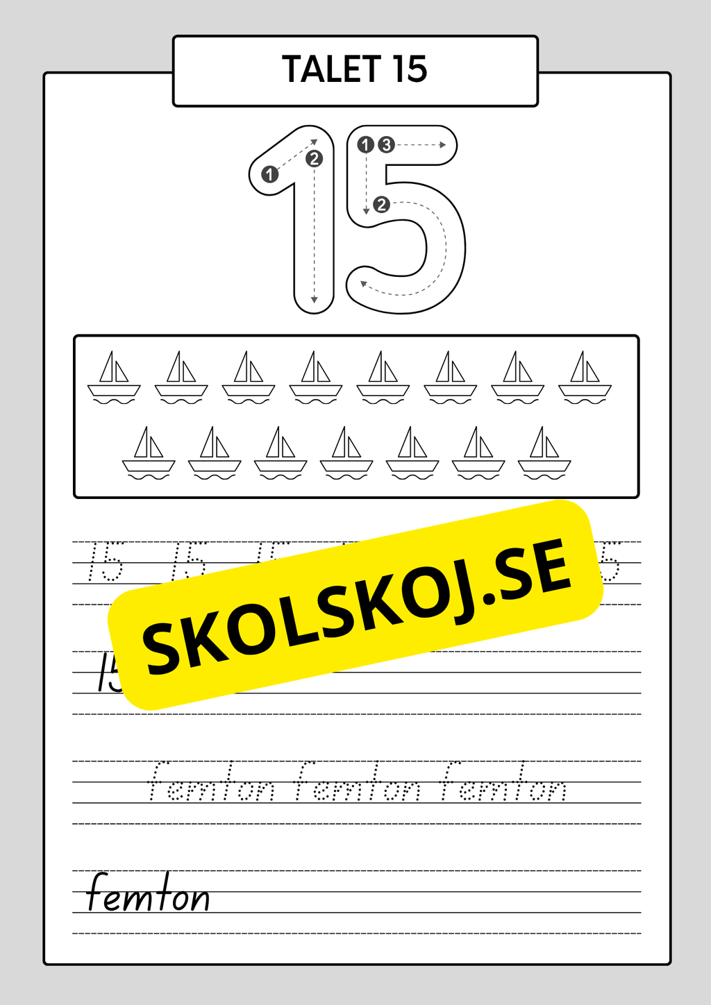 Min sifferbok 1 - 20