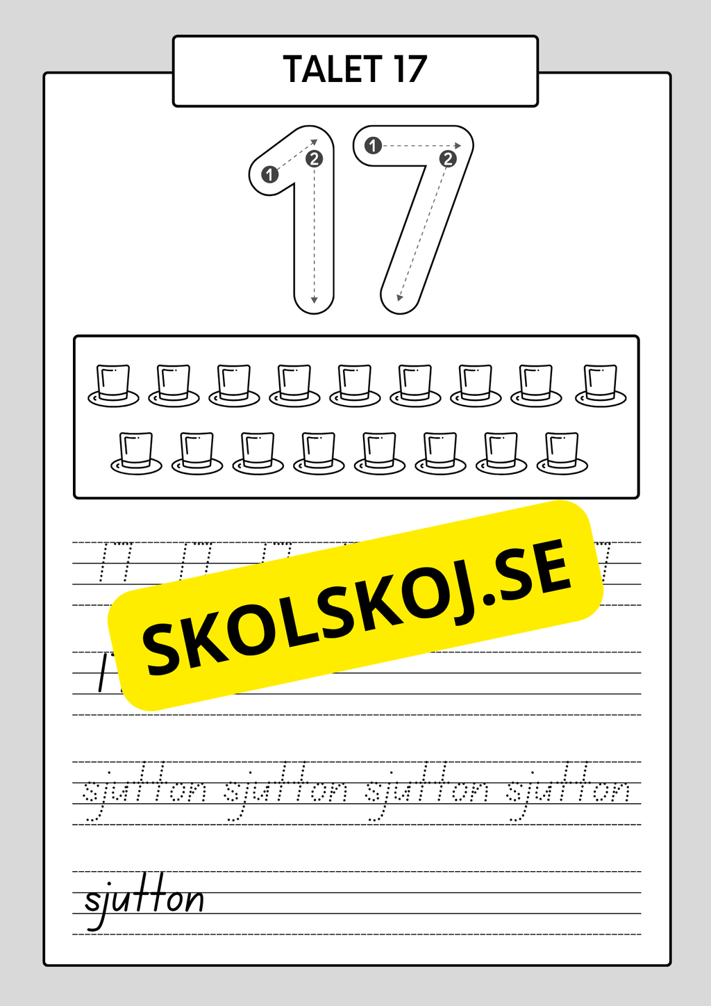 Min sifferbok 1 - 20