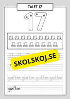 Min sifferbok 1 - 20