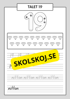 Min sifferbok 1 - 20