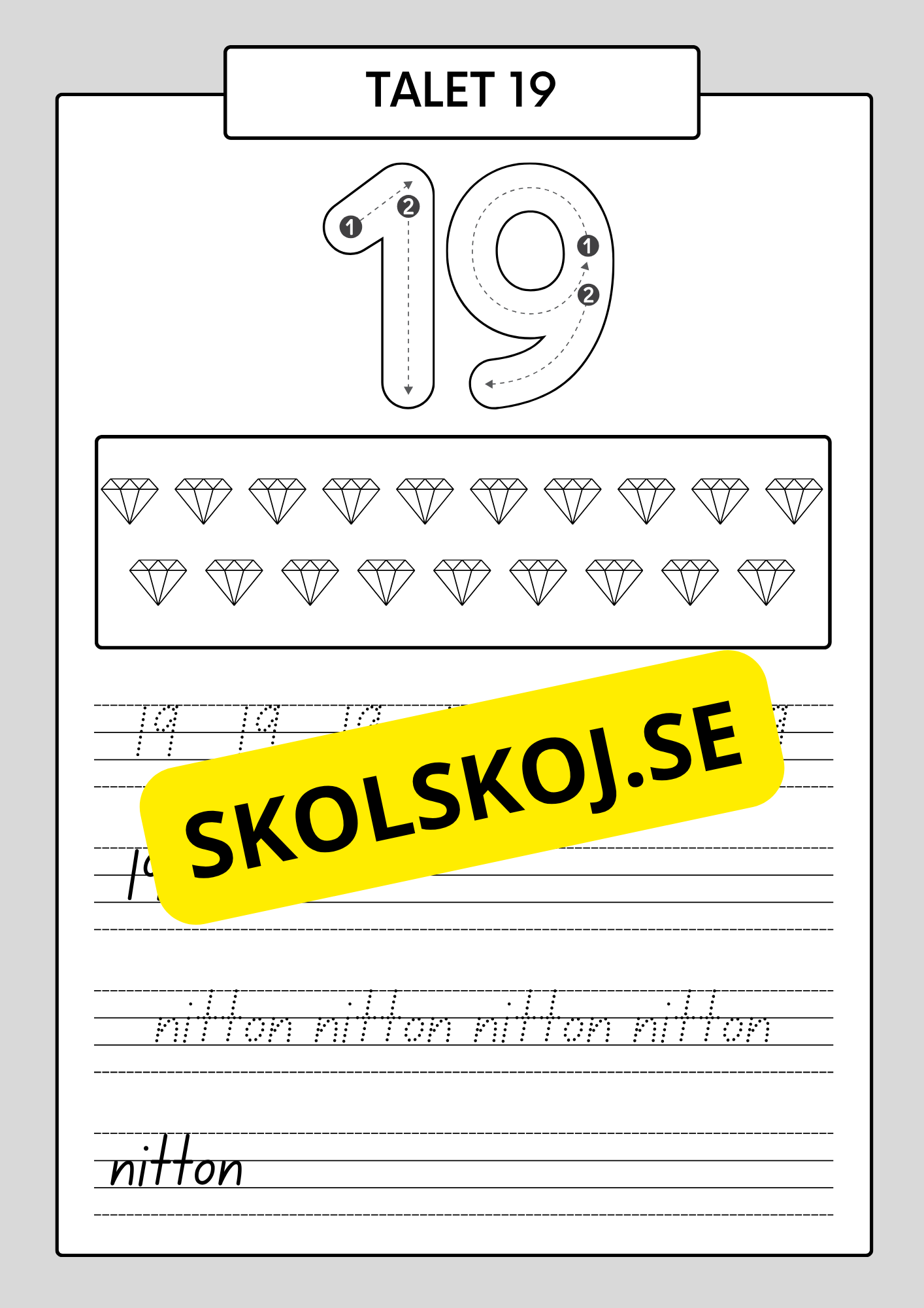 Min sifferbok 1 - 20