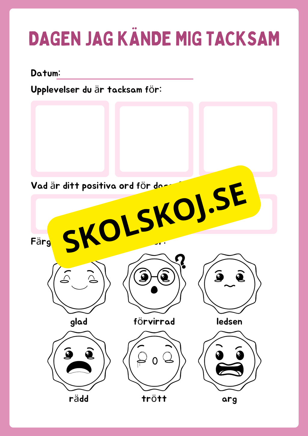 Min tacksamhetsbok