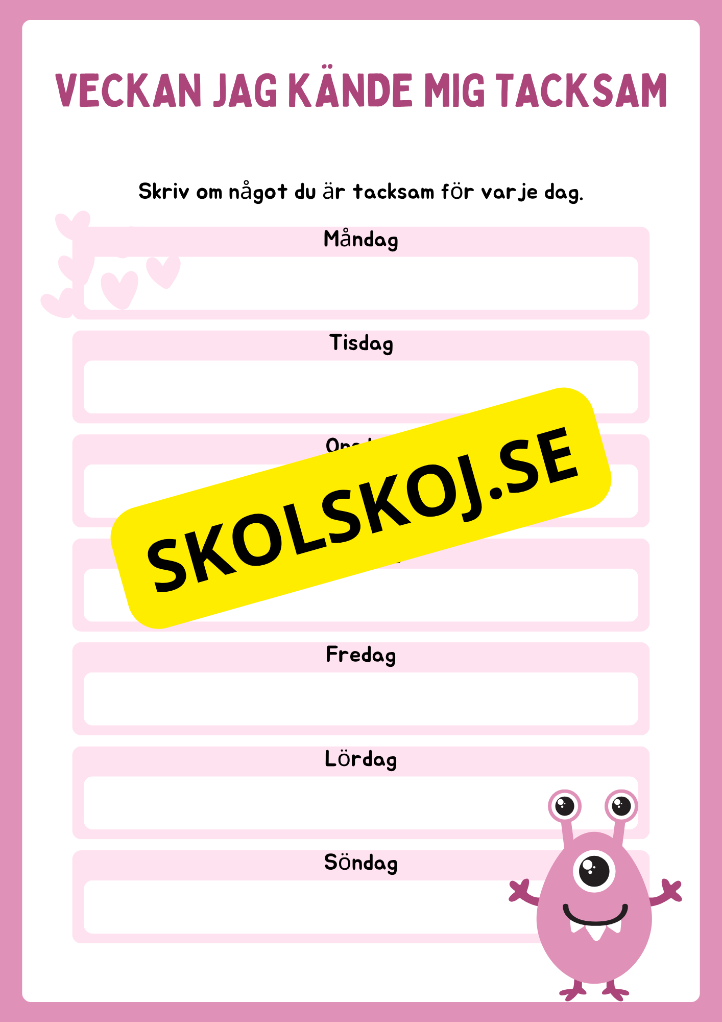 Min tacksamhetsbok