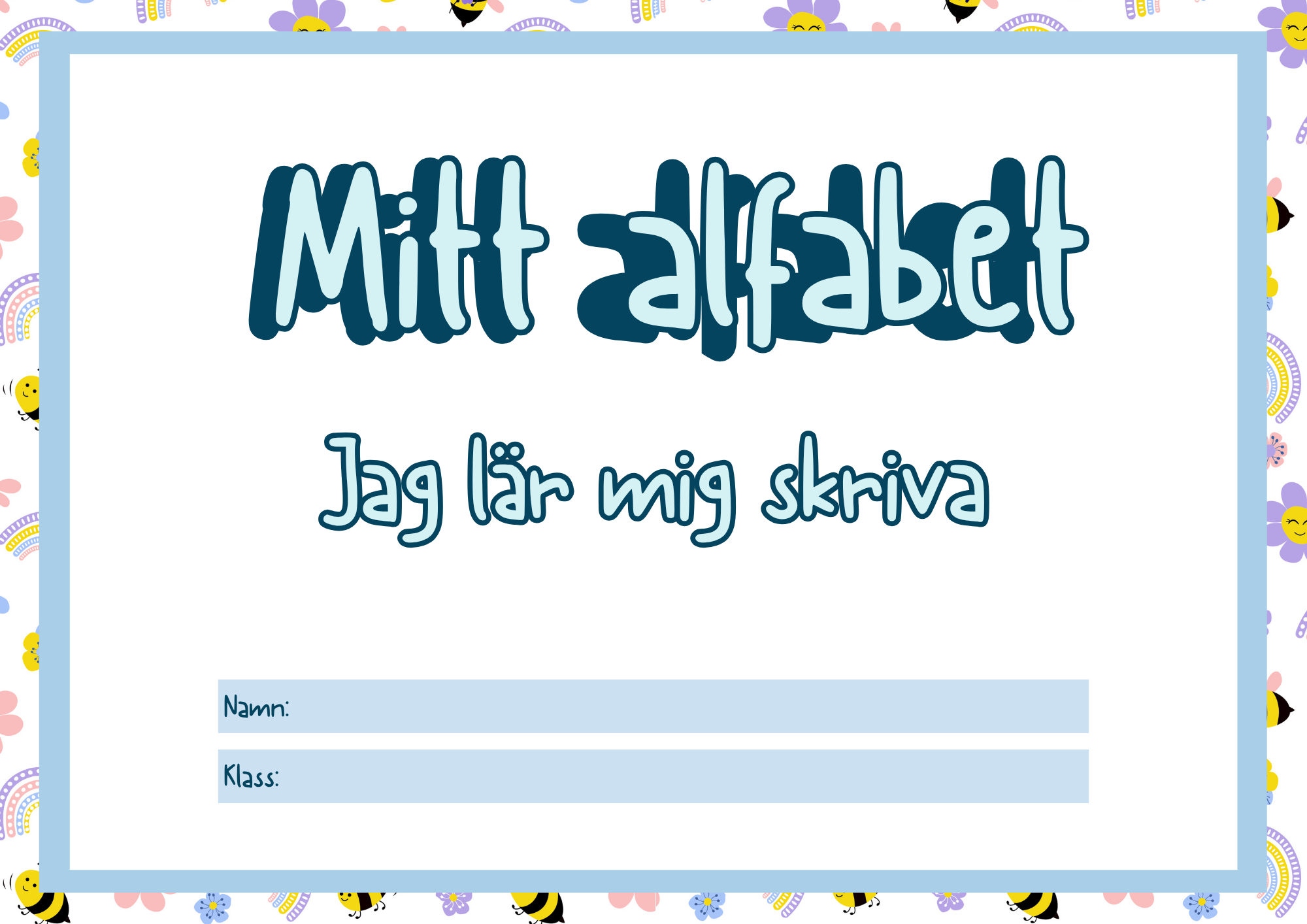 Mitt alfabet - Jag lär mig skriva