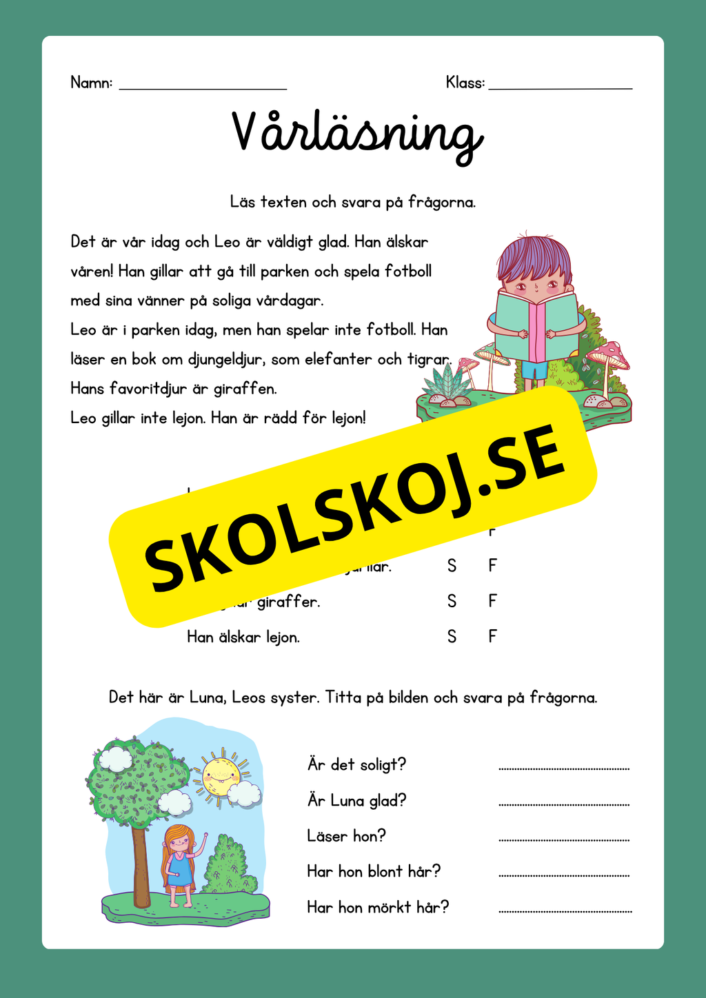 Mitt vårhäfte - Årskurs 2 - 4