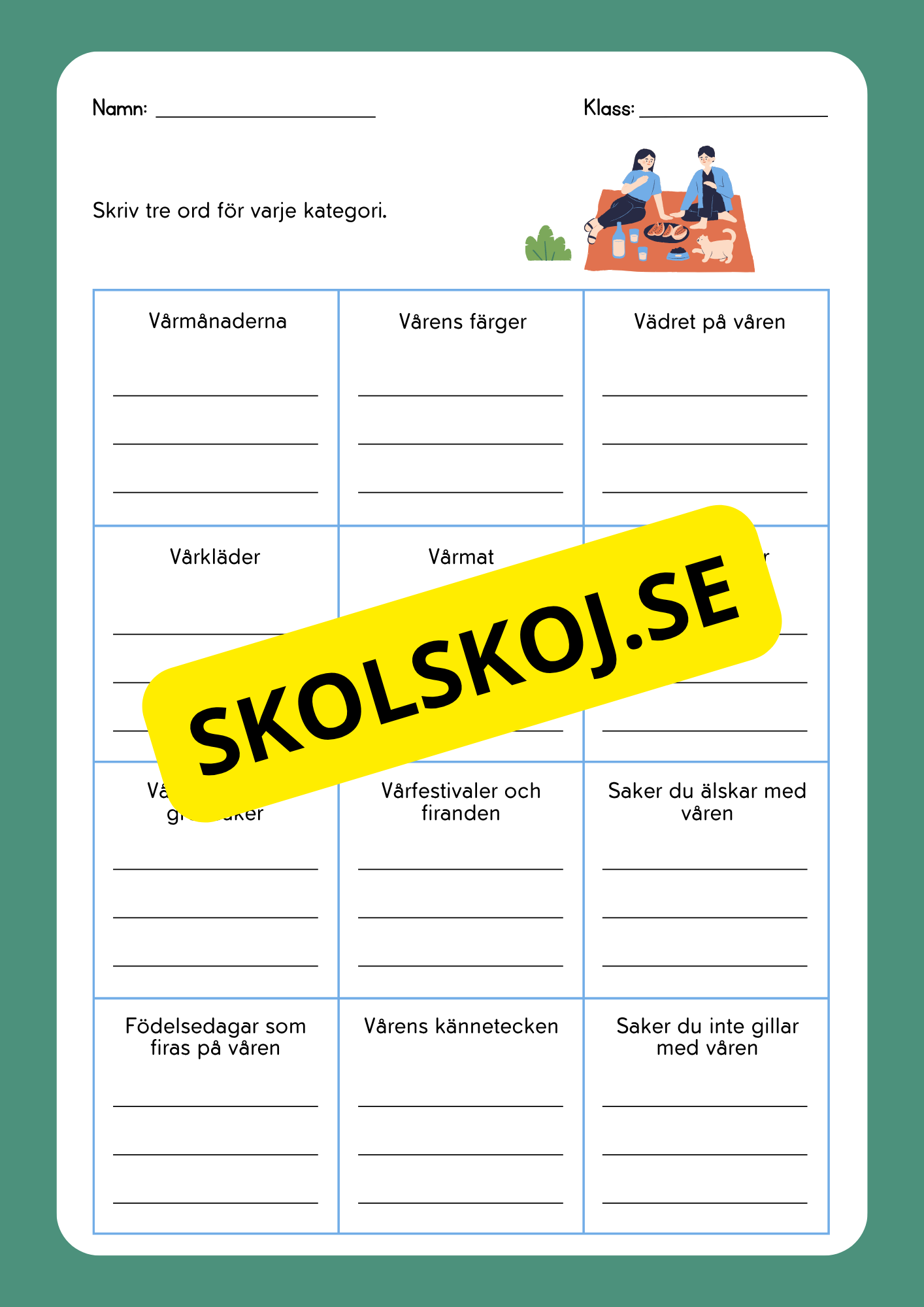 Mitt vårhäfte - Årskurs 2 - 4