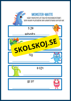 Monster-matte - Öva på positionssystemet