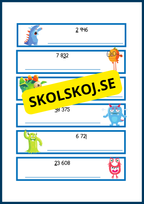 Monster-matte - Öva på positionssystemet