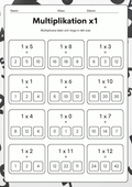 Multiplikationsövningar 1 - 9