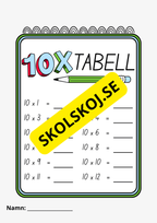 Multiplikationstabellen - Häfte