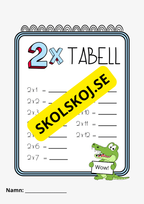 Multiplikationstabellen - Häfte