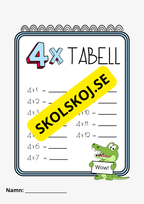 Multiplikationstabellen - Häfte