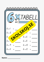 Multiplikationstabellen - Häfte