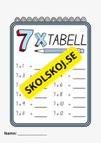 Multiplikationstabellen - Häfte