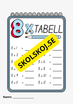 Multiplikationstabellen - Häfte