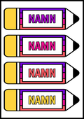 Namnlappar redigerbara Powerpoint