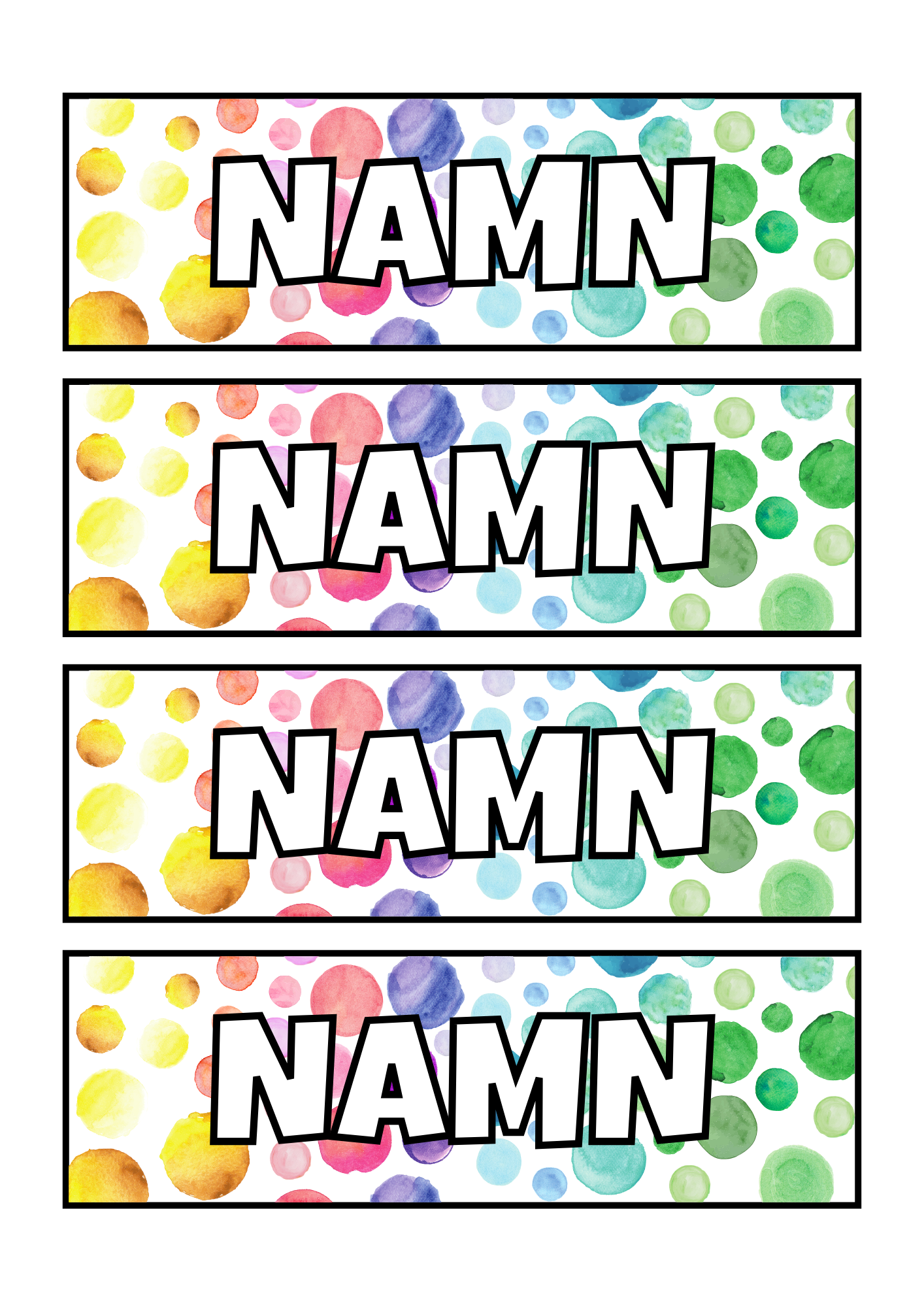 Namnlappar stora