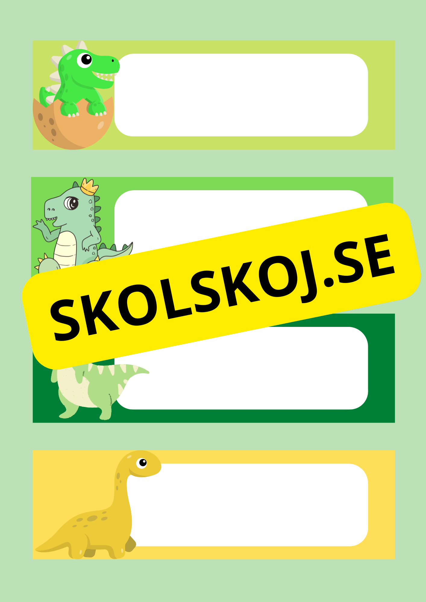Namnskyltar - Redigerbara - Powerpoint