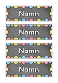 Namnskyltar - Redigerbara - Powerpoint format
