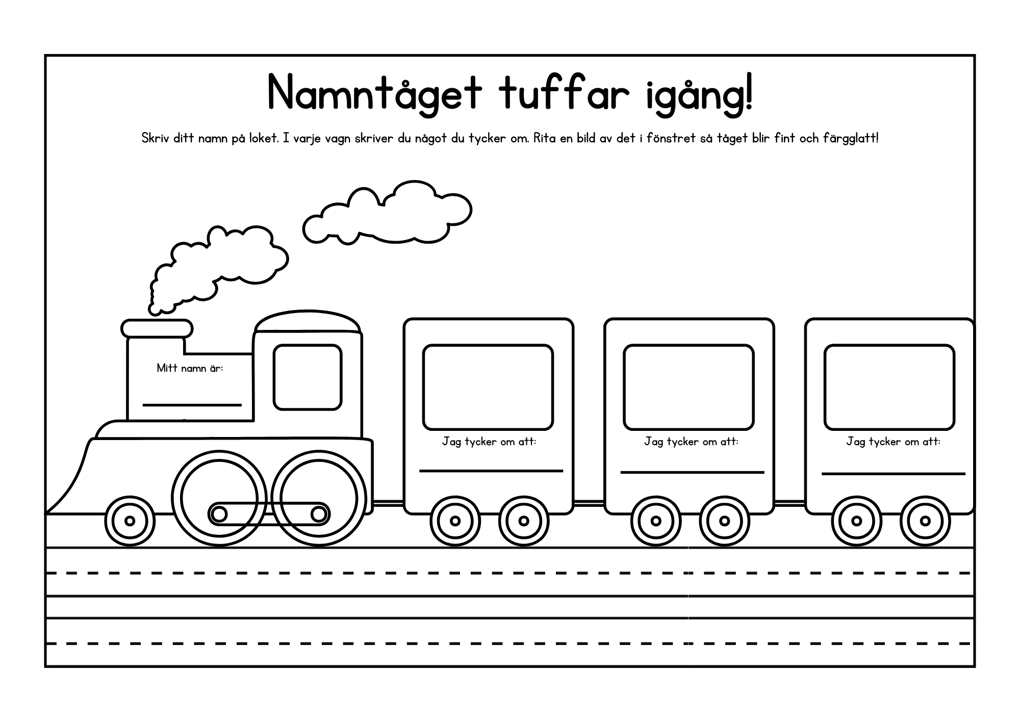 Namntåget tuffar igång!