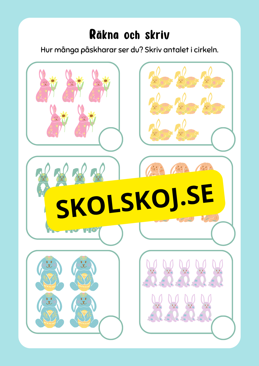 Nu är det påsk igen - Blandade uppgifter
