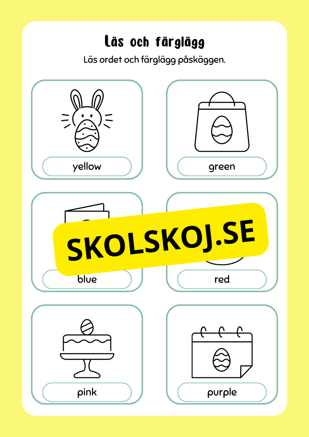 Nu är det påsk igen - Blandade uppgifter
