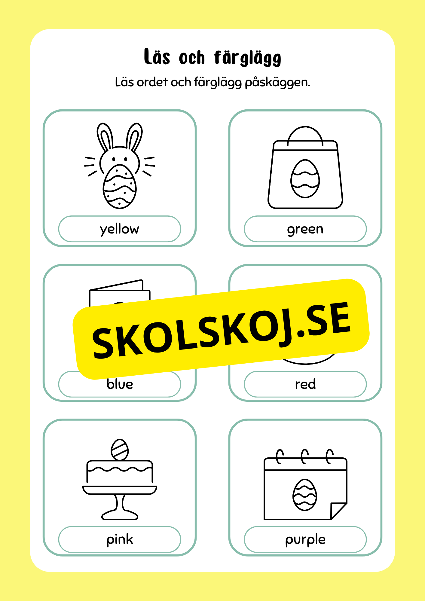 Nu är det påsk igen - Blandade uppgifter