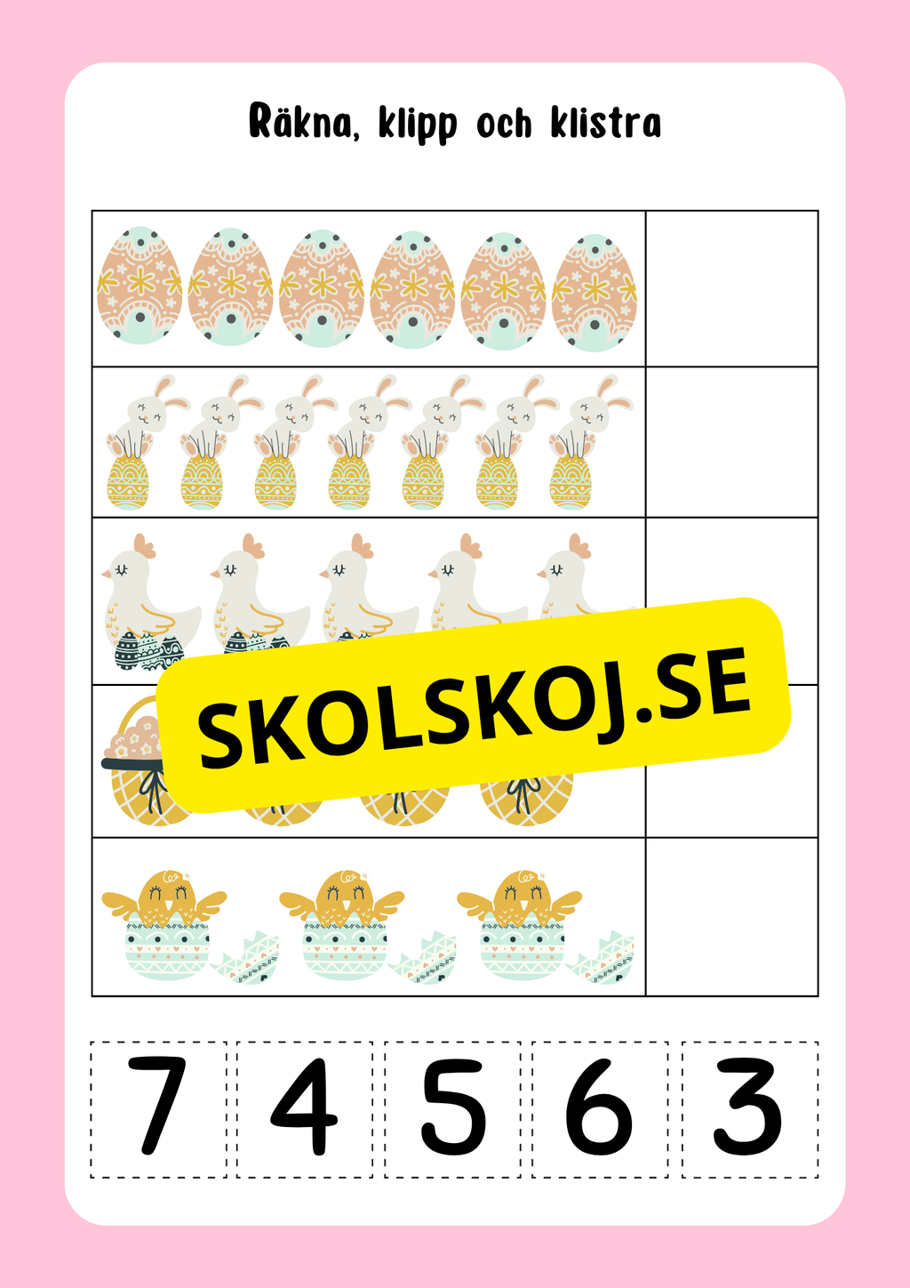 Nu är det påsk igen - Blandade uppgifter