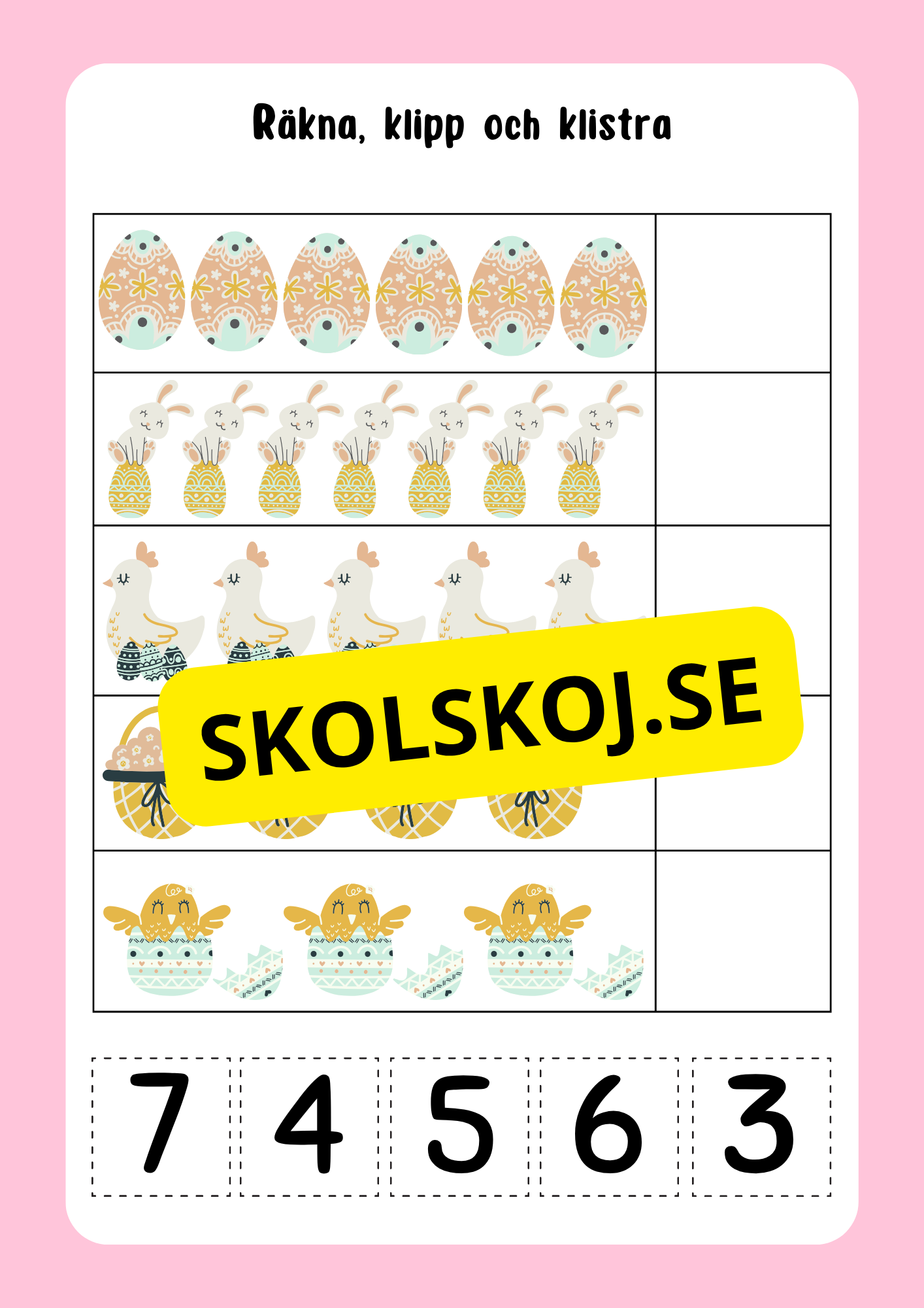 Nu är det påsk igen - Blandade uppgifter