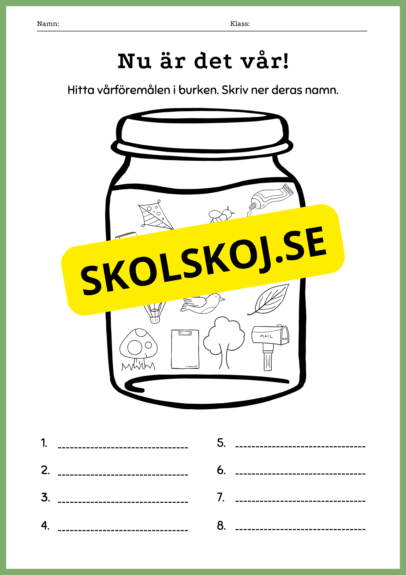 Nu är det vår - Blandade uppgifter