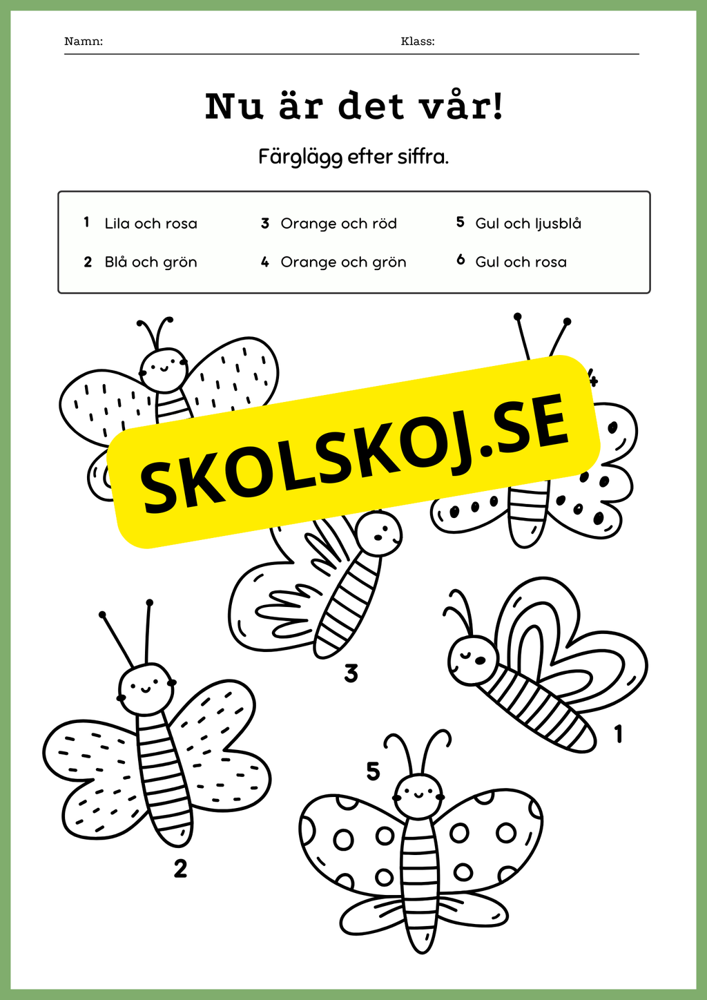 Nu är det vår - Blandade uppgifter