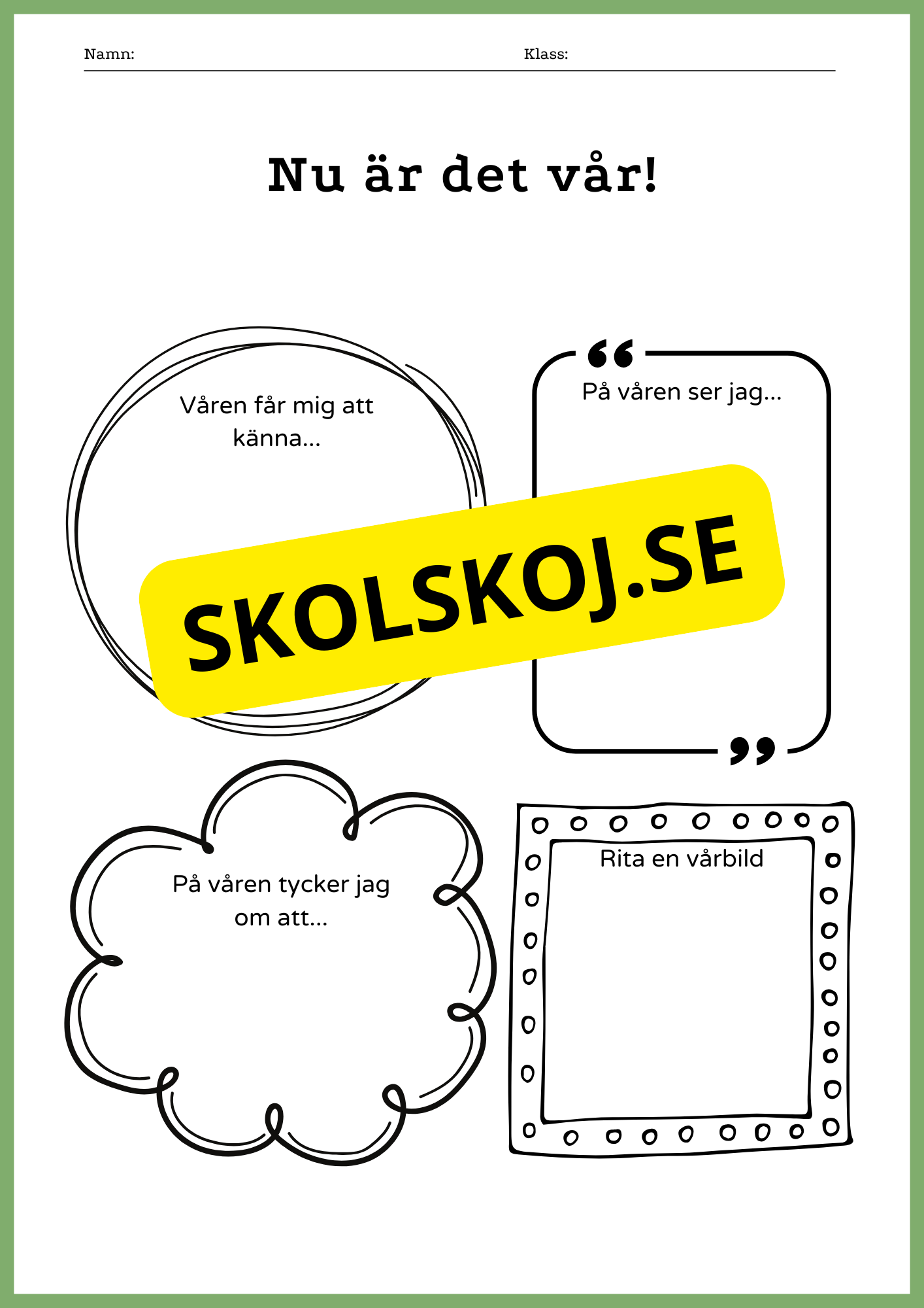 Nu är det vår - Blandade uppgifter