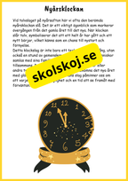 Nyår traditioner och nystart - Fsk - Åk 3 + Prov