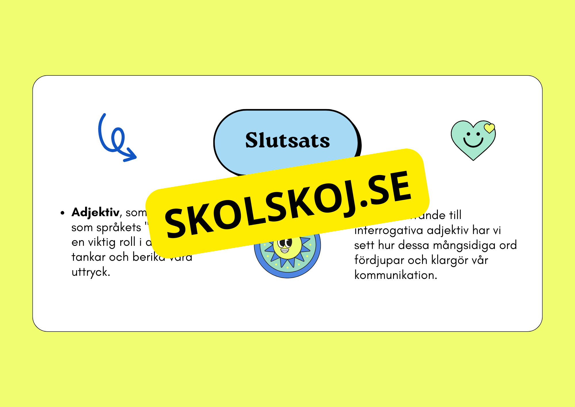 Ordklass Adjektiv - Häfte - Årskurs 4 - 6