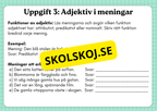 Ordklass Adjektiv - Häfte - Årskurs 4 - 6