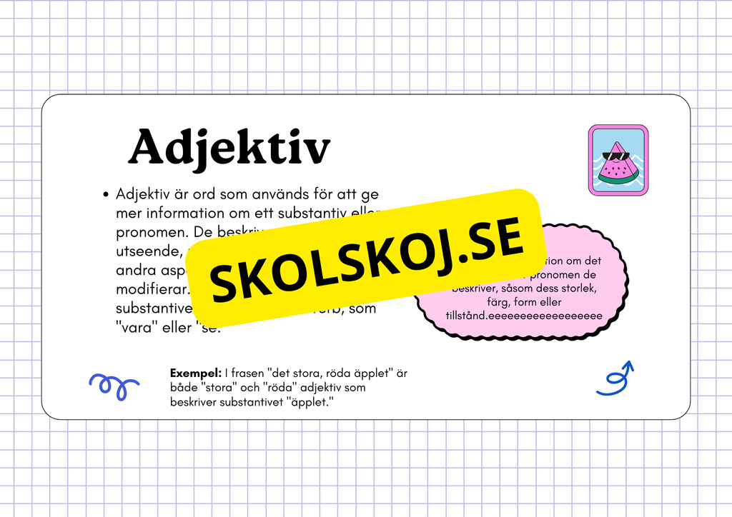 Ordklass Adjektiv - Häfte - Årskurs 4 - 6