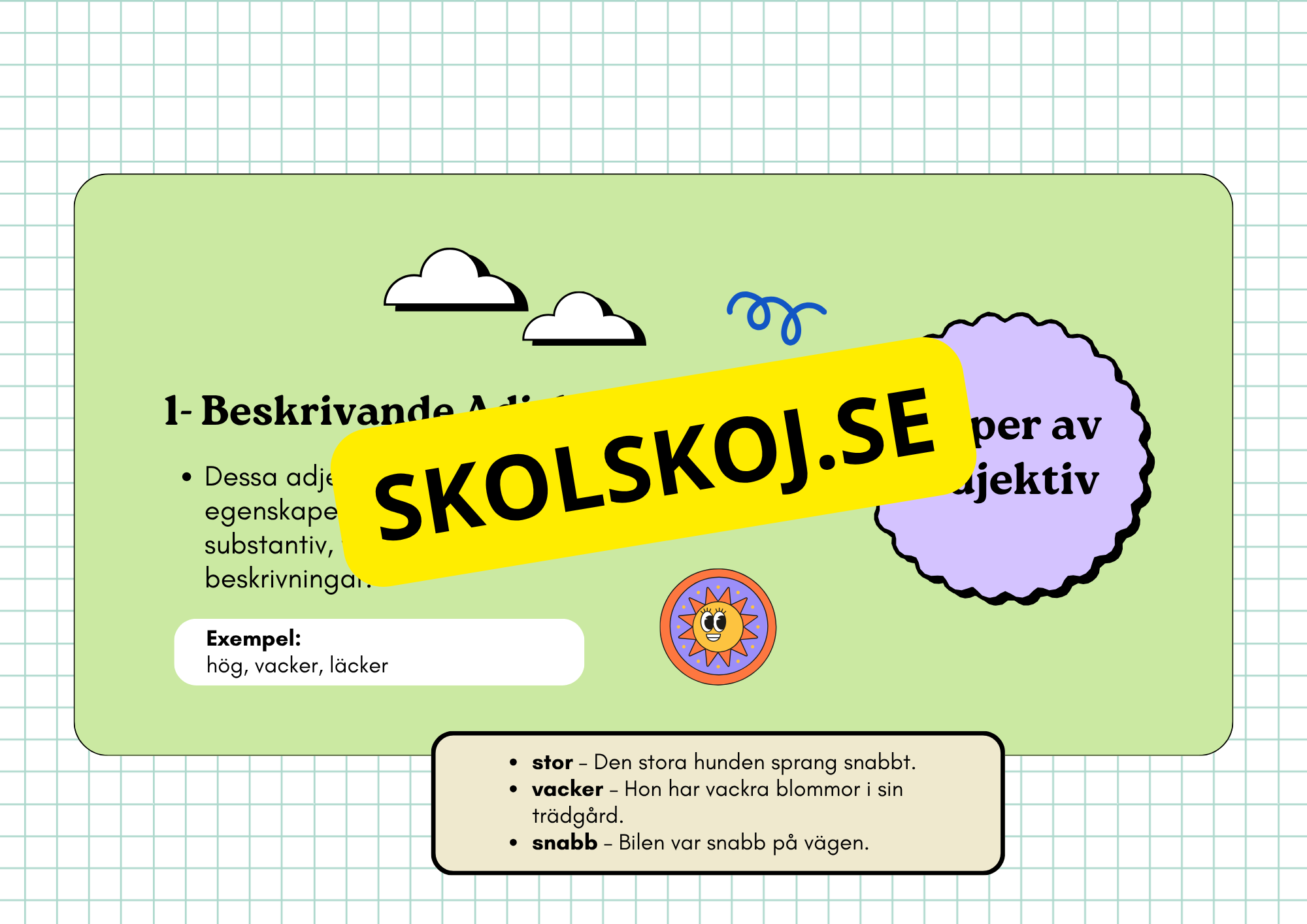 Ordklass Adjektiv - Häfte - Årskurs 4 - 6