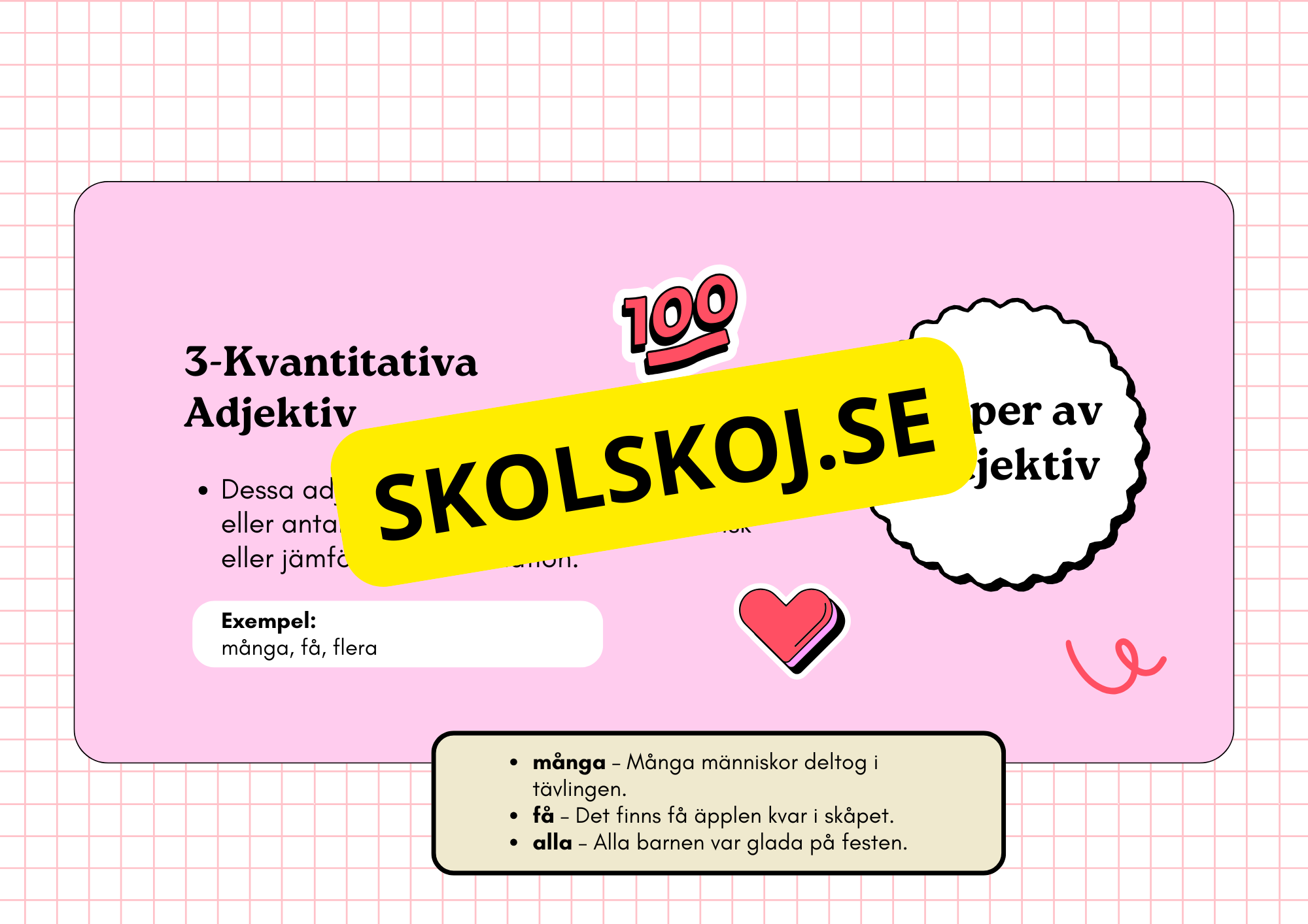 Ordklass Adjektiv - Häfte - Årskurs 4 - 6