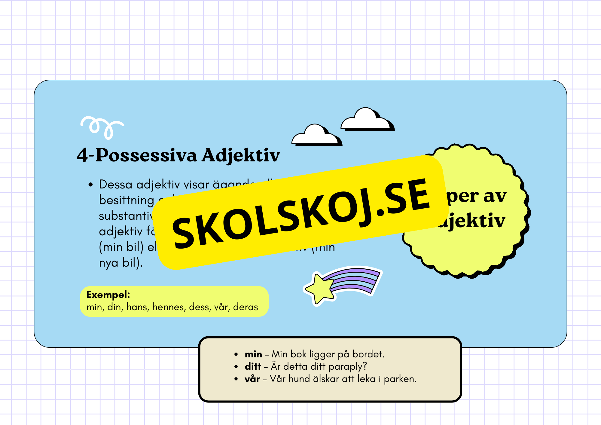 Ordklass Adjektiv - Häfte - Årskurs 4 - 6