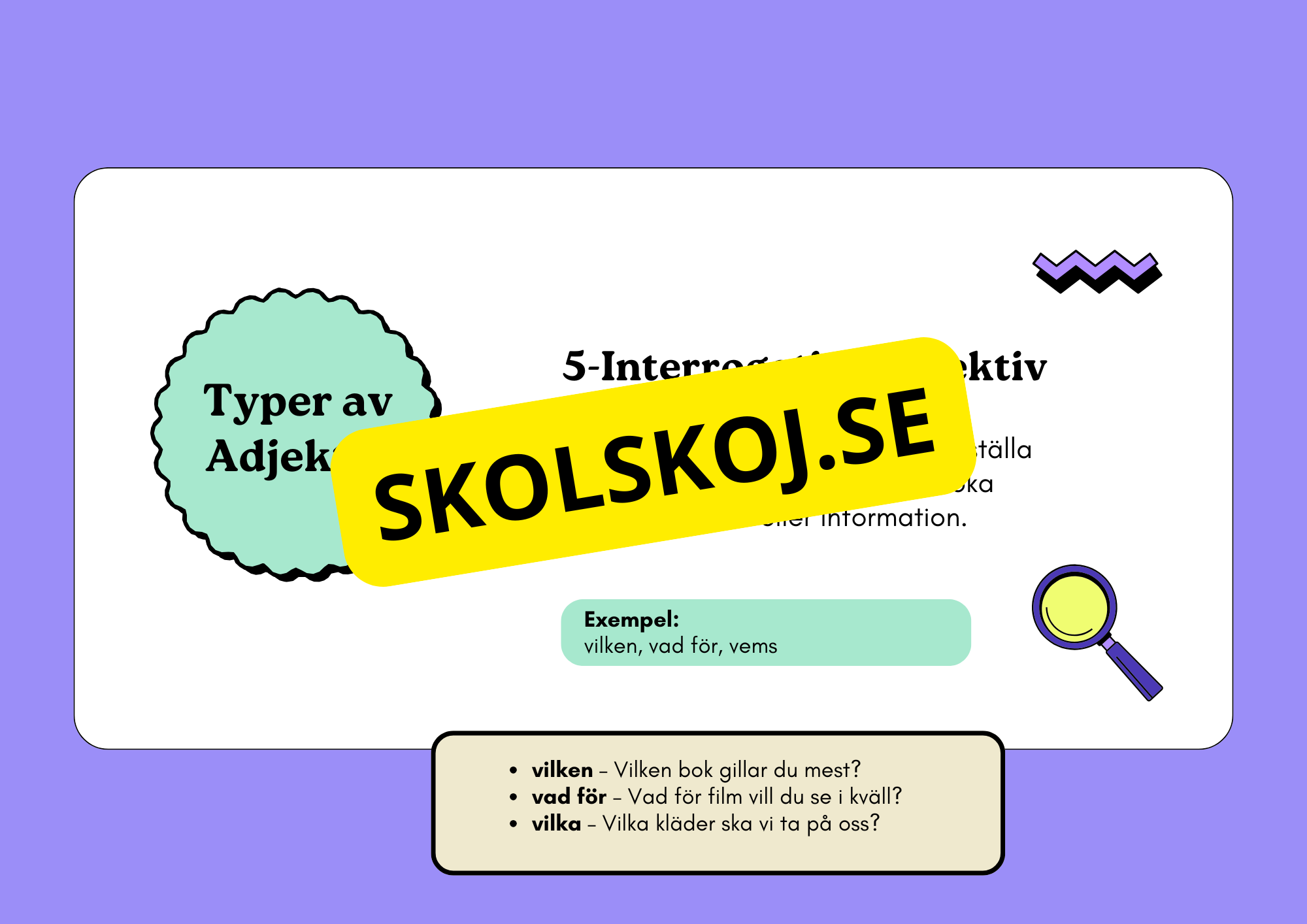 Ordklass Adjektiv - Häfte - Årskurs 4 - 6
