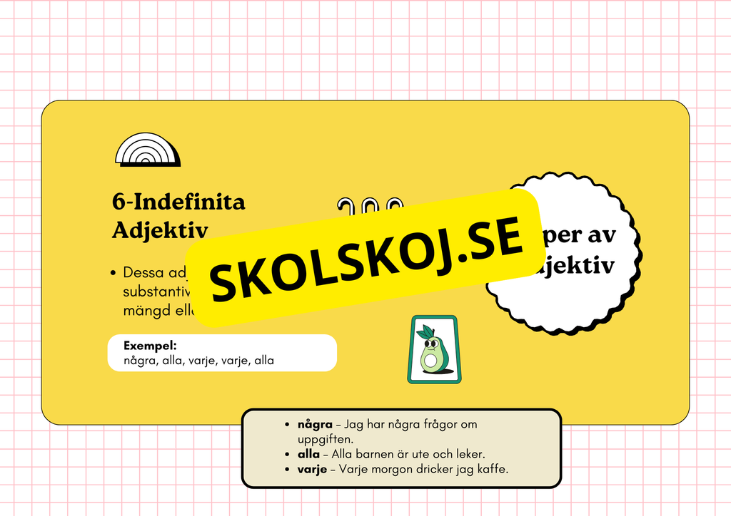 Ordklass Adjektiv - Häfte - Årskurs 4 - 6