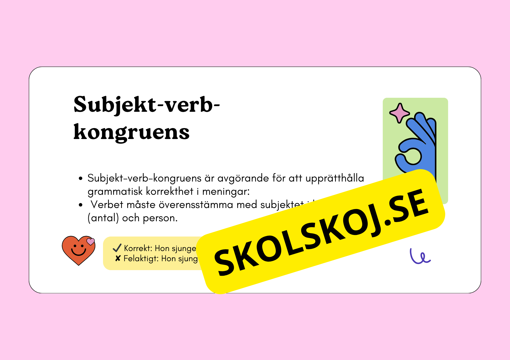 Ordklass Verb - Häfte - Årskurs 4 - 6 + uppgifter