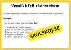 Ordklass Verb - Häfte - Årskurs 4 - 6 + uppgifter