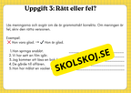 Ordklass Verb - Häfte - Årskurs 4 - 6 + uppgifter