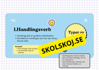 Ordklass Verb - Häfte - Årskurs 4 - 6 + uppgifter