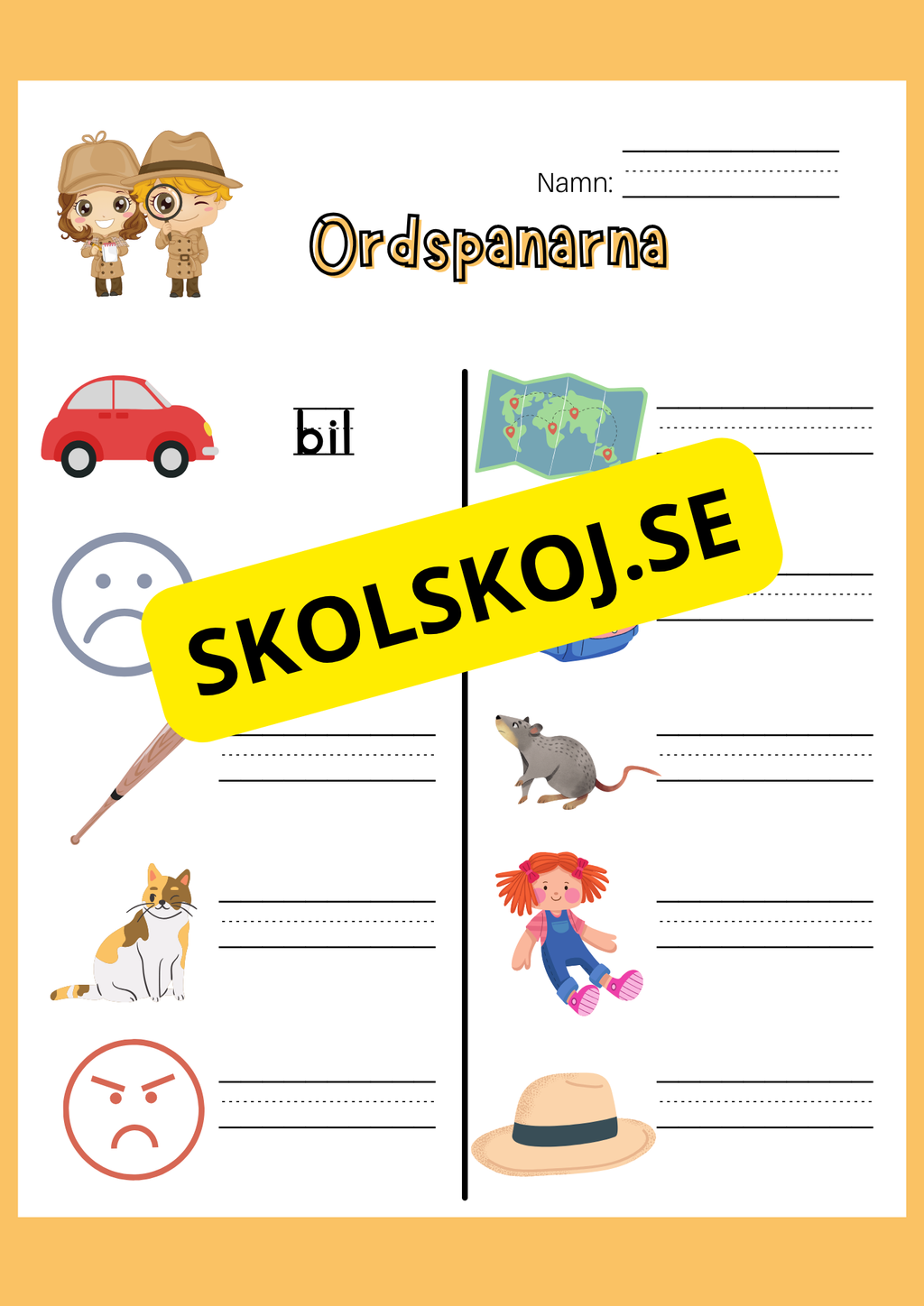 Ordspanarna - Finskrivning