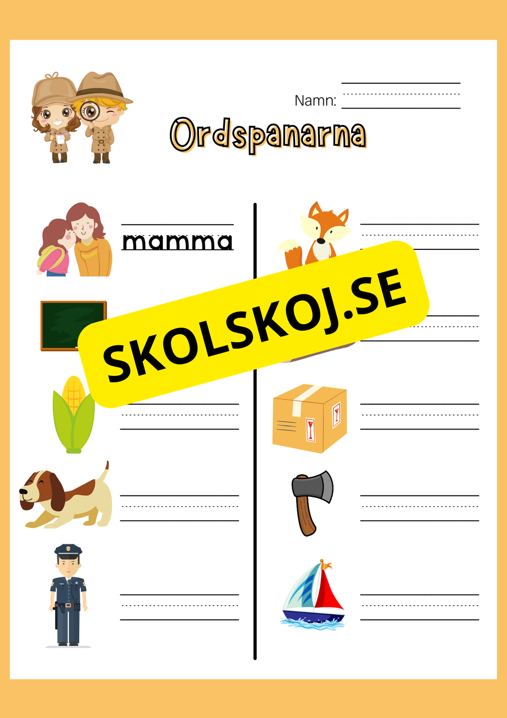 Ordspanarna - Finskrivning