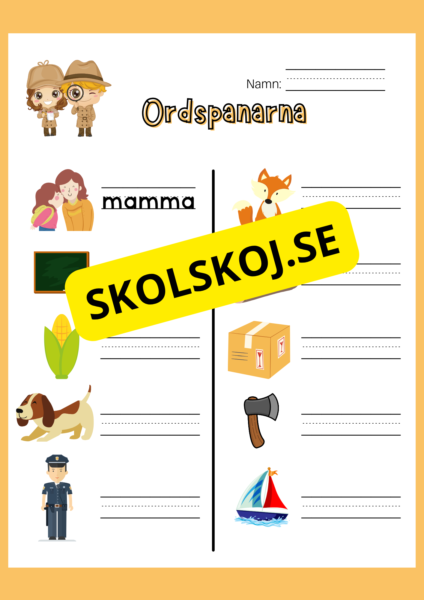 Ordspanarna - Finskrivning