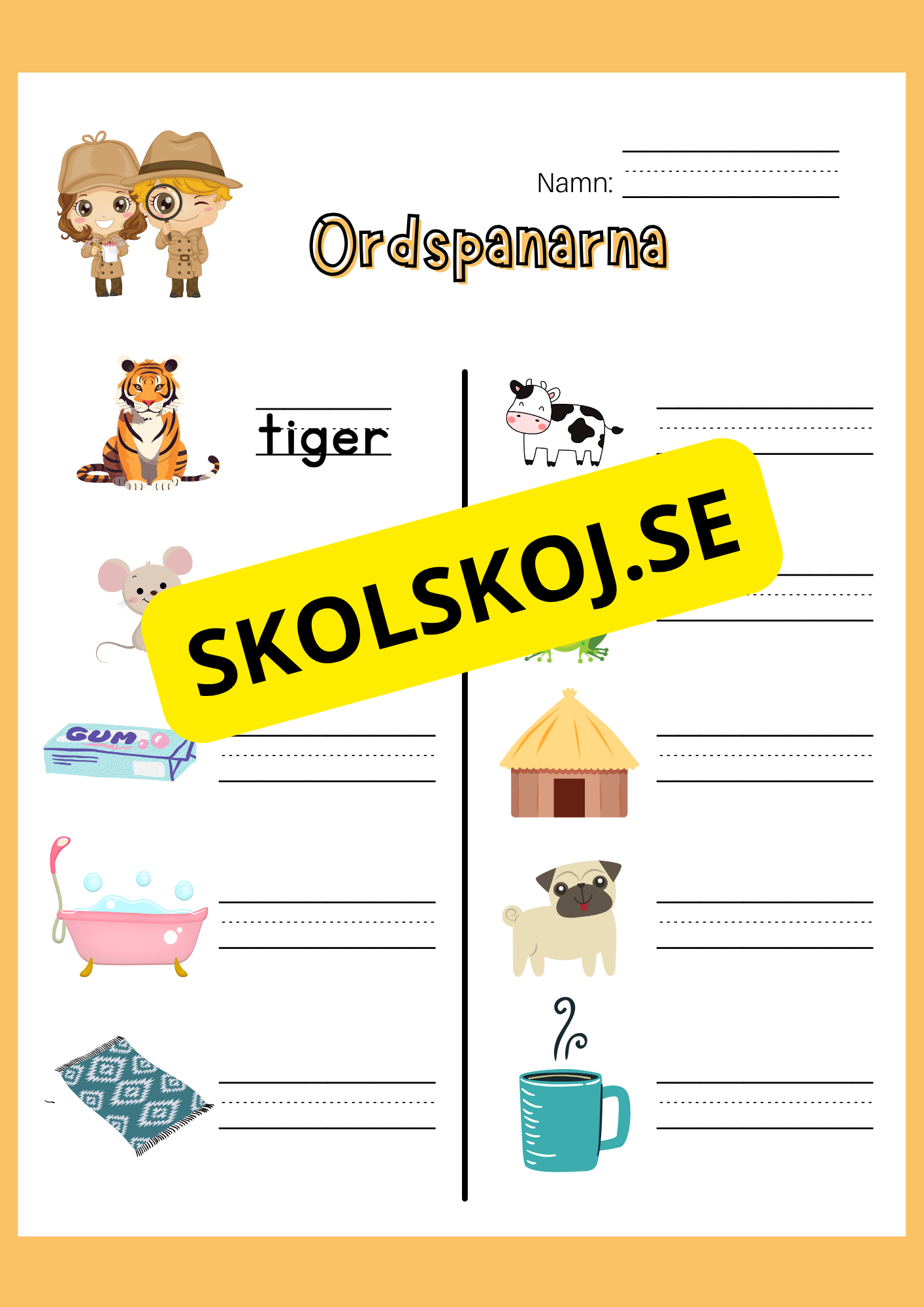 Ordspanarna - Finskrivning